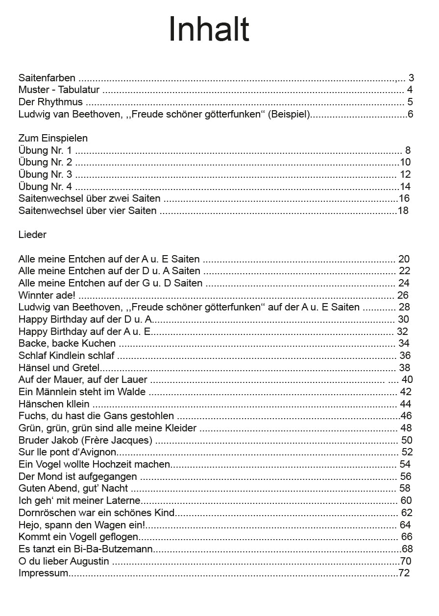 Kinderlieder ohne Noten für Geige, von Petra Streicher (E-Book)