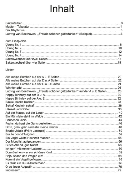 Kinderlieder ohne Noten für Geige, von Petra Streicher (E-Book)